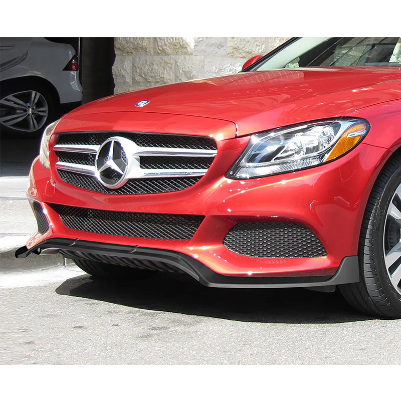 For 2015-2018 Mercedes C-Class W205 Base  3-PCS Matt Black Front Bumper Spoiler Lip - Image 5