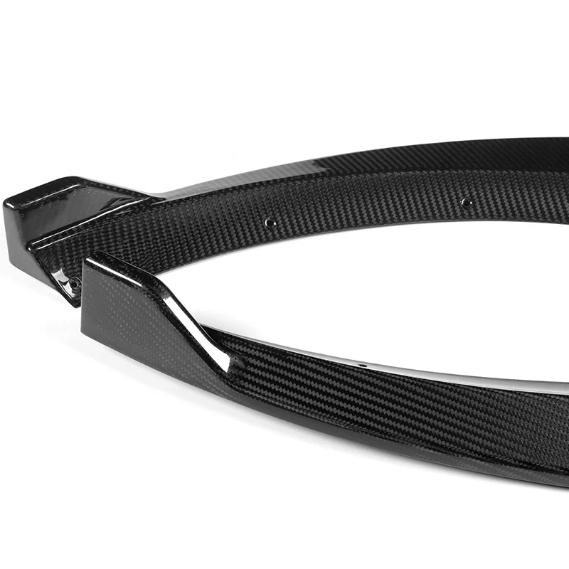 For 2015-2018 Mercedes C-Class W205 Base Carbon Fiber Front Bumper Body Splitter Spoiler Lip 3PCS - Image 4