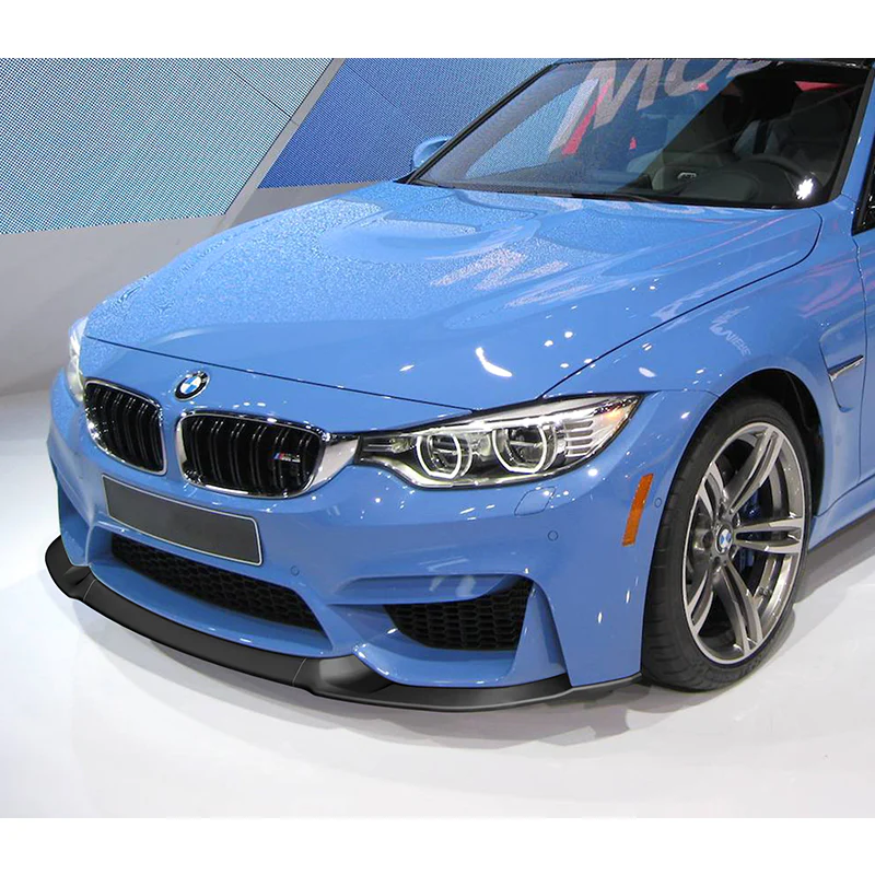 For 2015-2019 BMW F80 F82 F83 M3 M4 GT-Style Matt Black Front Bumper Spoiler Lip  3-PCS - Image 5