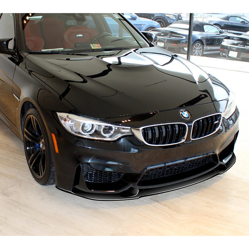 For 2015-2019 BMW F80 F82 F83 M3 M4 GT-Style Painted Black Front Bumper Body Lip  3-PCS - Image 5