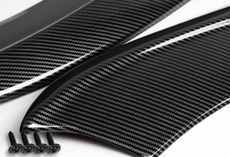 For 2015-2019 Dodge Charger SRT-Style Carbon Look Style Rear Bumper Lip Apron 2PCS - Image 2