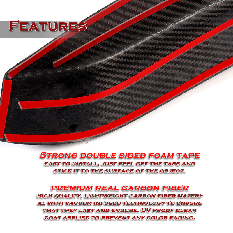 For 2015-2020 BMW F80 F82 F83 M3 M4 Real Carbon Fiber Front Bumper Splitter Canard Lip 2PCS - Image 2