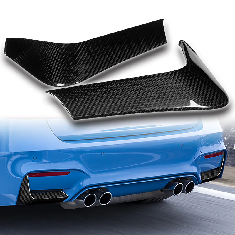 For 2015-2020 BMW F80 F82 F83 M3 M4 Real Carbon Fiber Rear Bumper Body Splitter Spoiler Lip 2PCS - Image 2