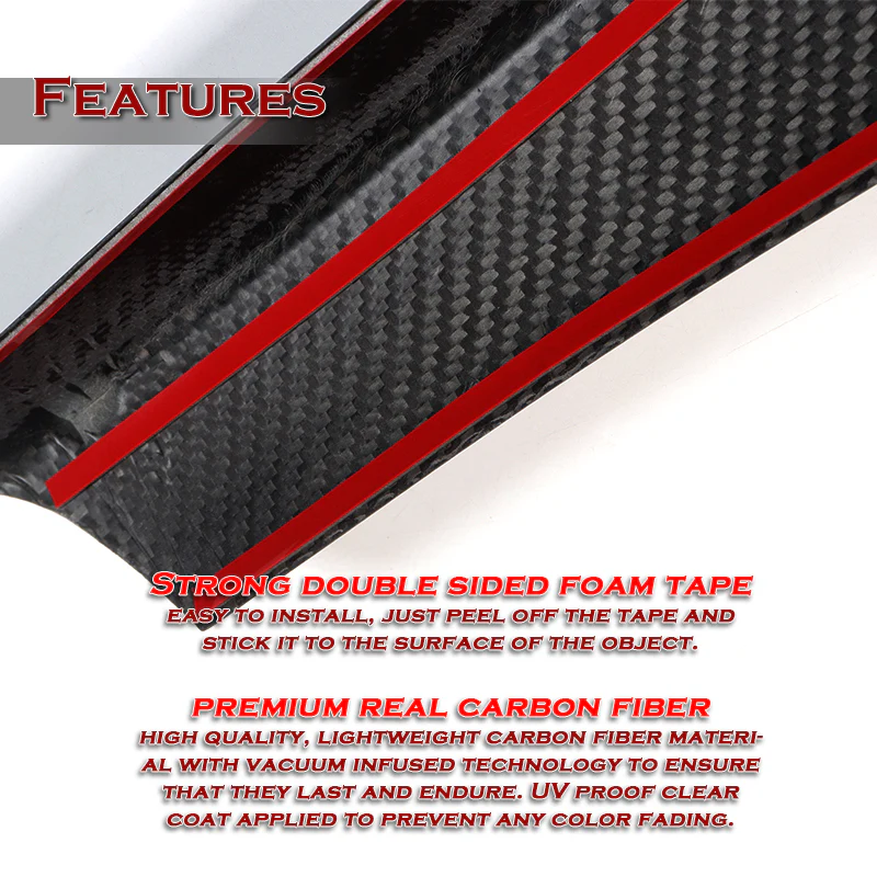 For 2015-2020 BMW F80 F82 F83 M3 M4 Real Carbon Fiber Rear Bumper Body Splitter Spoiler Lip 2PCS - Image 4