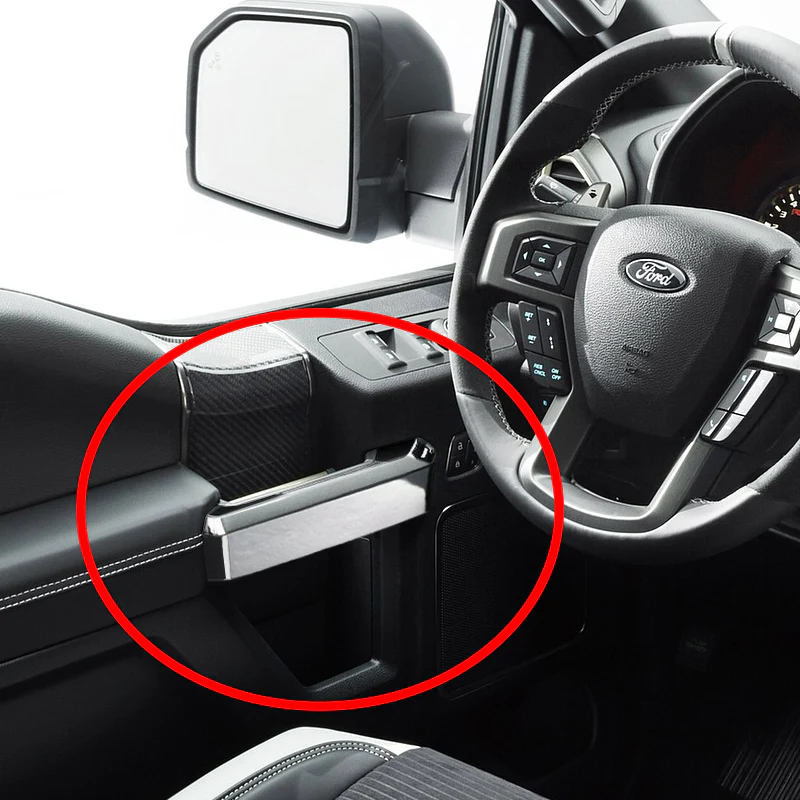 For 2015 - 2021 Ford F-150 Chrome Interior Door Pull Handle + Dashboard Cover Trim Strip Cover 7PCS - Image 9