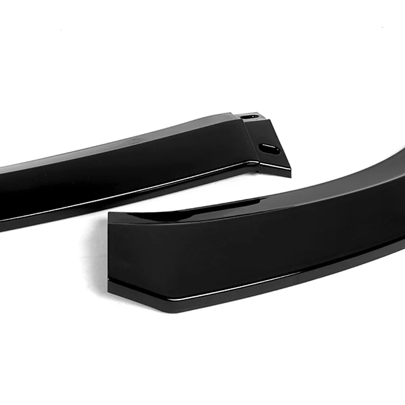 For 2015-2023 Chrysler 300 STP-Style 3-PCS Painted Black Front Bumper Body Spoiler Lip - Image 2