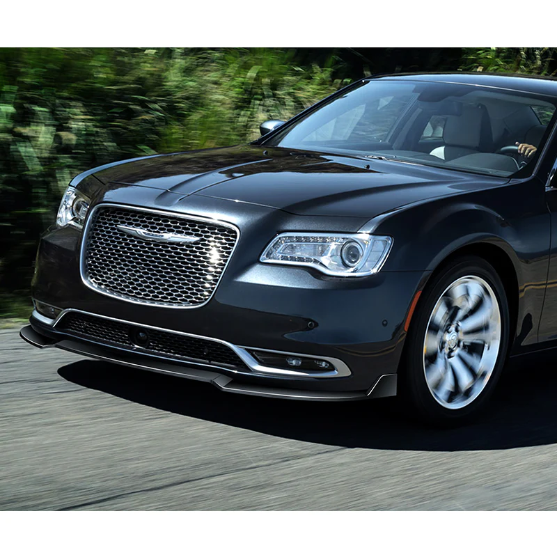 For 2015-2023 Chrysler 300 STP-Style 3-PCS Painted Black Front Bumper Body Spoiler Lip - Image 5
