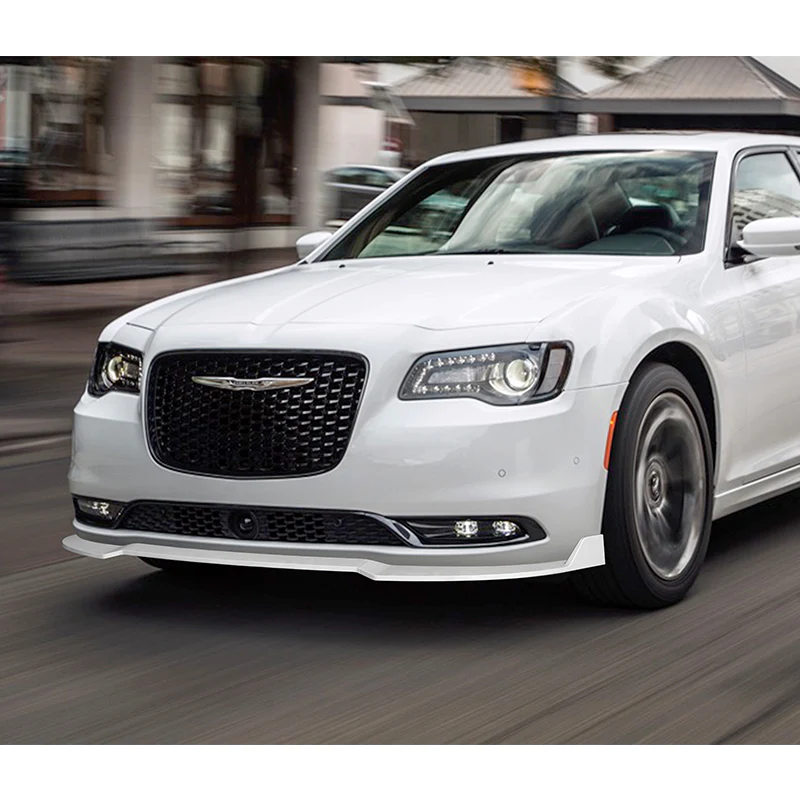 For 2015-2023 Chrysler 300 STP-Style 3-PCS Painted White Front Bumper Body Spoiler Lip - Image 5