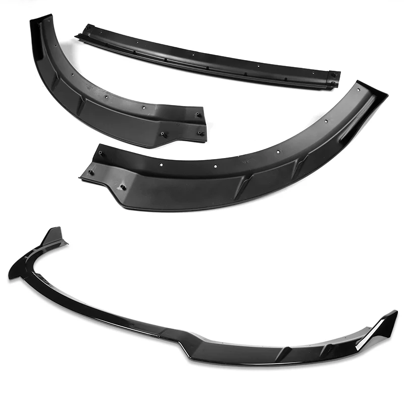 For 2015-2023 Dodge Charger RA-Style Painted Black Front Bumper Splitter Spoiler Lip 3PCS - Image 4