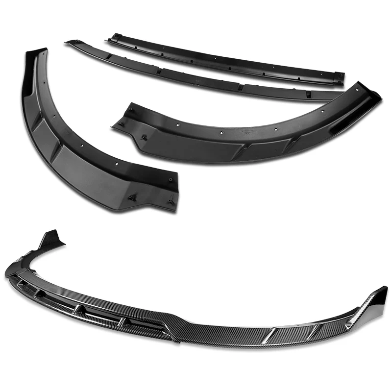 For 2015-2023 Dodge Charger SRT-Style Carbon Look Front Bumper Splitter Spoiler Lip 4-PCS - Image 4