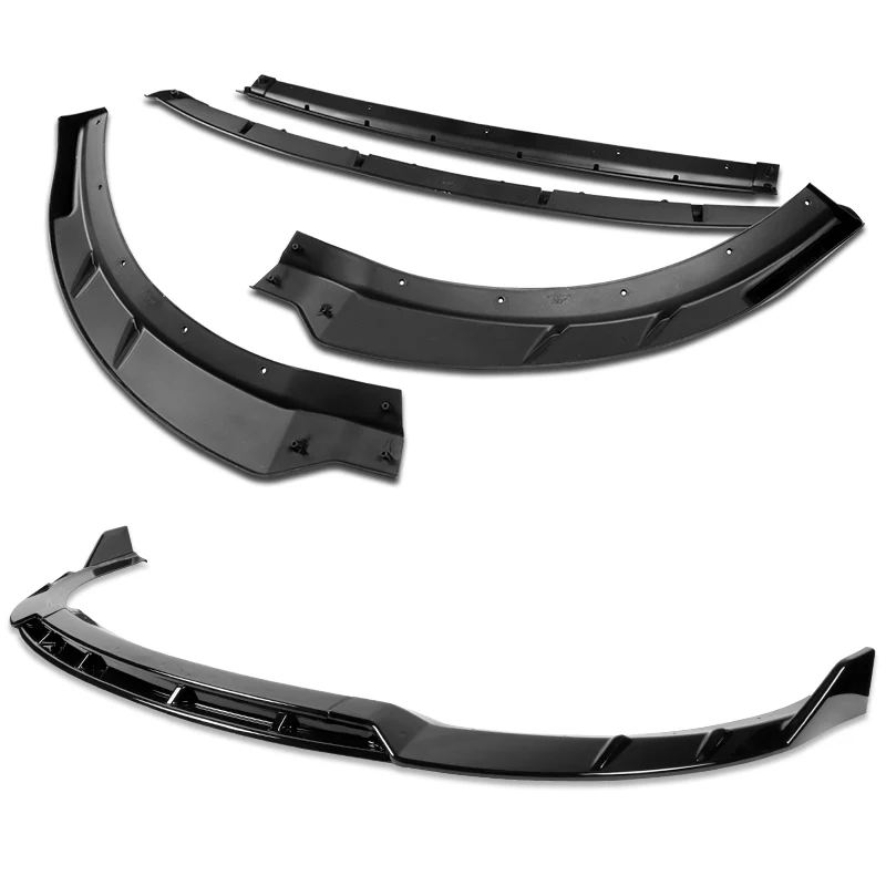 For 2015-2023 Dodge Charger SRT-Style Painted Black Front Bumper Splitter Spoiler Lip 4-PCS - Image 4