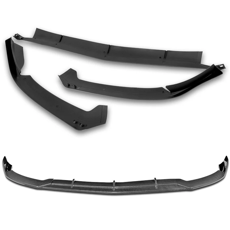 For 2015-2021 Mercedes C63 AMG AP-Style 3-PCS  Carbon Painted Front Bumper Spoiler Lip - Image 4
