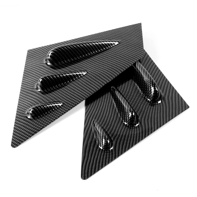 For 2015 - 2021 Subaru WRX STI 4-DR/Sedan ABS Side Window Louvers Scoop Sun Shade Covers Vent -Carbon Fiber Look - Image 2