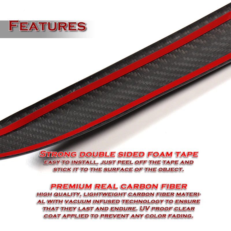 For 2015–2021 Subaru WRX STi Rear Trunk Tailgate Cover Trim -Real Carbon Fiber - Image 3