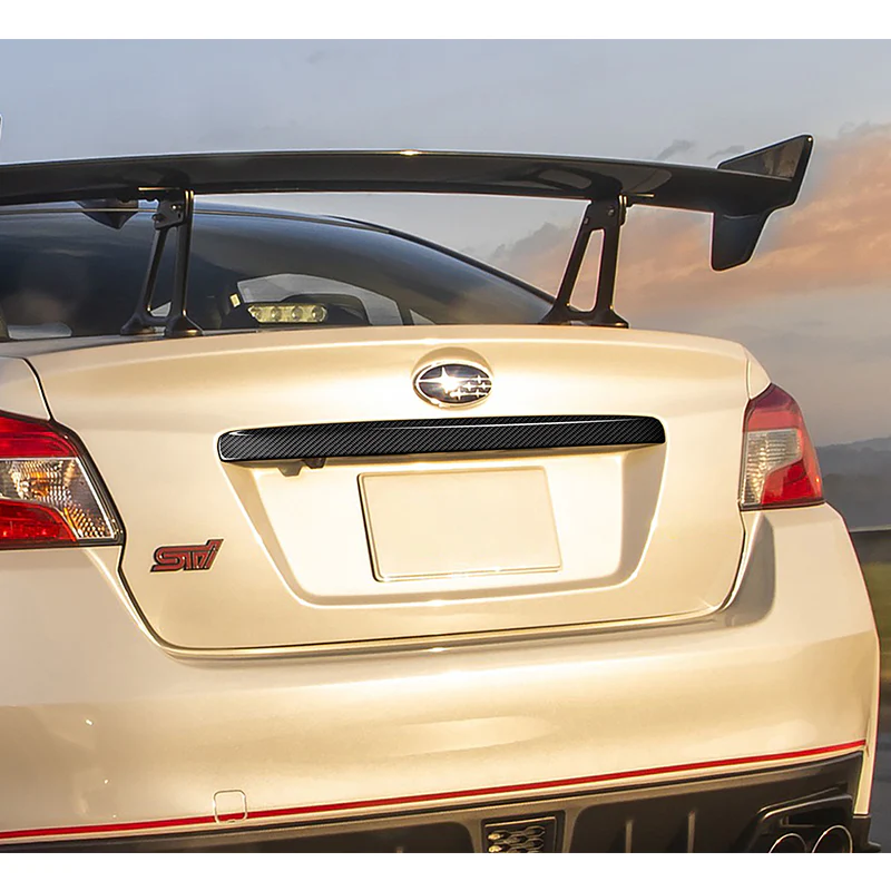 For 2015–2021 Subaru WRX STi Rear Trunk Tailgate Cover Trim -Real Carbon Fiber - Image 6