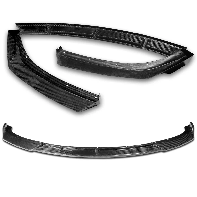 For 2009-2010 Lexus IS250 IS350 GT-Style Carbon Fiber Front Bumper Body Splitter Spoiler Lip 3PCS - Image 4