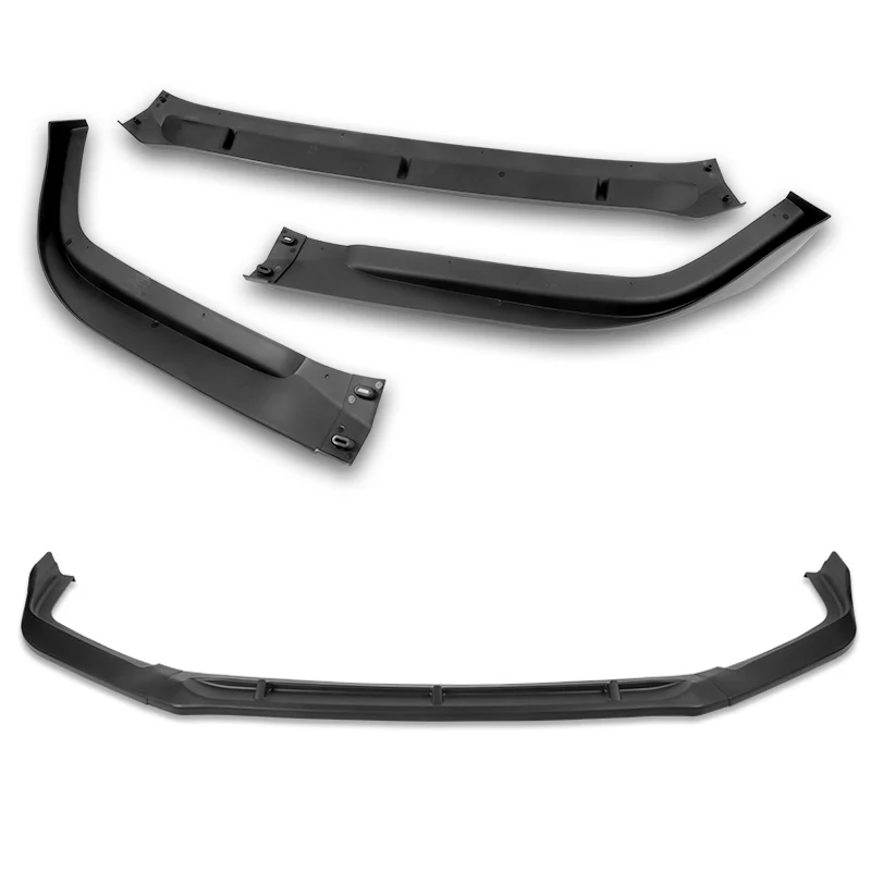 For 2016-17 Honda Accord Sedan Matte Black STP-Style 3-Piece Front Bumper Body Spoiler Splitter Lip Kit - Image 3
