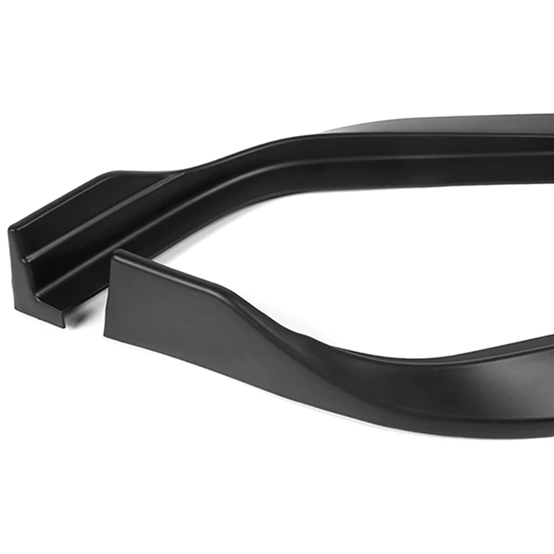 For 2016-17 Honda Accord Sedan Matte Black STP-Style 3-Piece Front Bumper Body Spoiler Splitter Lip Kit - Image 4