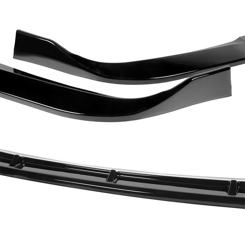 For 2016-17 Honda Accord Sedan Painted Black STP-Style 3-Piece Front Bumper Body Spoiler Splitter Lip Kit - Image 2