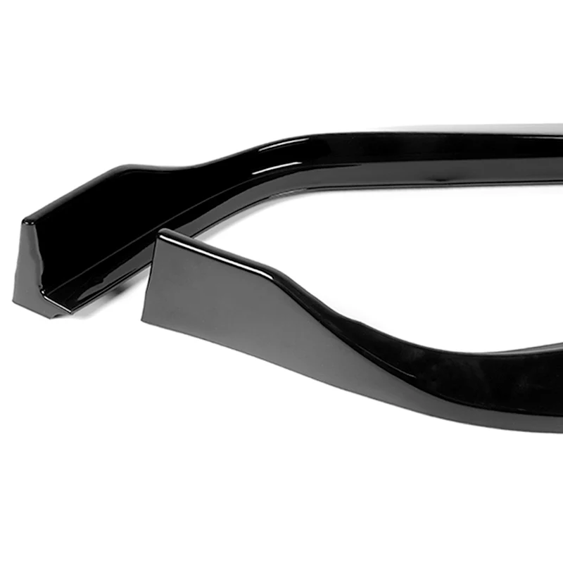 For 2016-17 Honda Accord Sedan Painted Black STP-Style 3-Piece Front Bumper Body Spoiler Splitter Lip Kit - Image 3