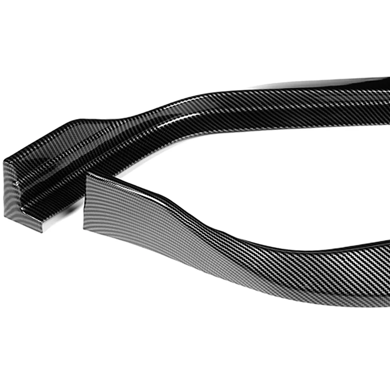 For 2016-17 Honda Accord Sedan Painted Carbon Look STP-Style 3-Piece Front Bumper Body Spoiler Splitter Lip Kit - Image 2
