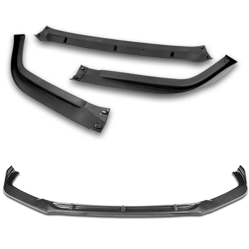 For 2016-17 Honda Accord Sedan Painted Carbon Look STP-Style 3-Piece Front Bumper Body Spoiler Splitter Lip Kit + FREE GIFT - Image 6