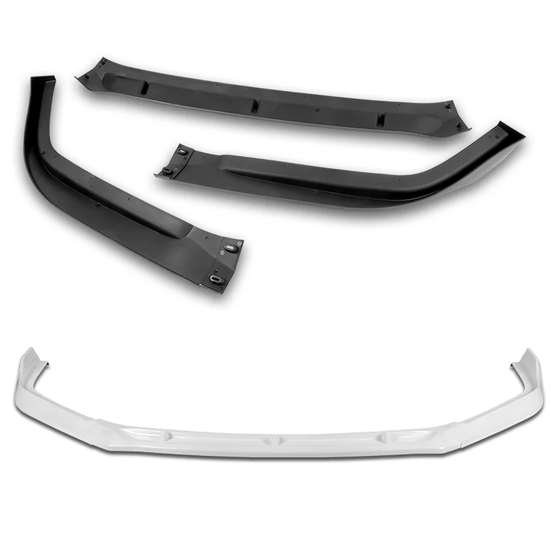 For 2016-17 Honda Accord Sedan Painted White STP-Style 3-Piece Front Bumper Body Spoiler Splitter Lip Kit - Image 4