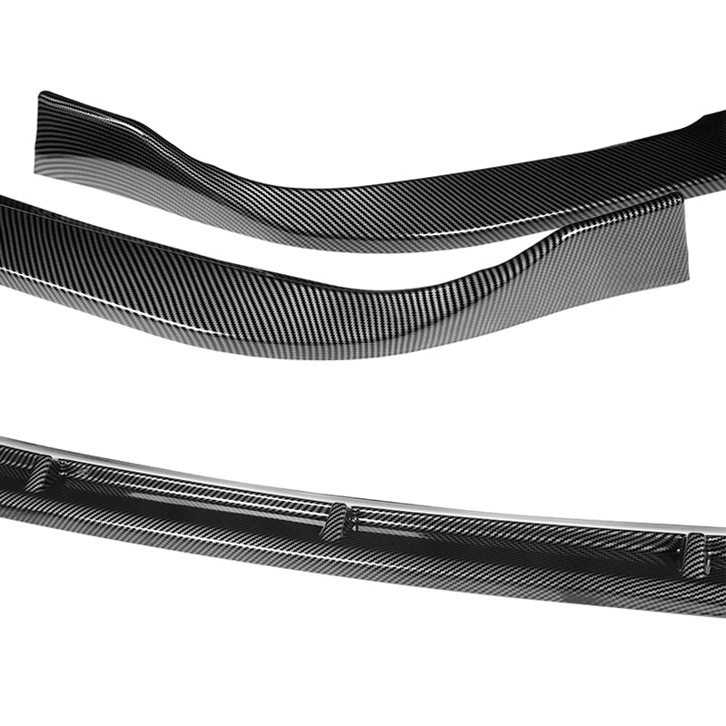 For 2016-17 Honda Accord Sedan Real Carbon Fiber STP-Style 3-Piece Front Bumper Body Spoiler Splitter Lip Kit - Image 4