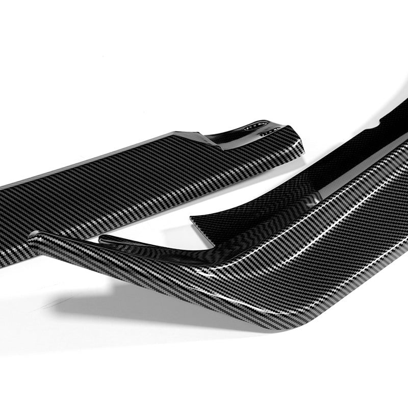 For 2016-2018 Acura ILX Sedan 3-PCS  Carbon Painted Front Bumper Spoiler Splitter Lip - Image 2