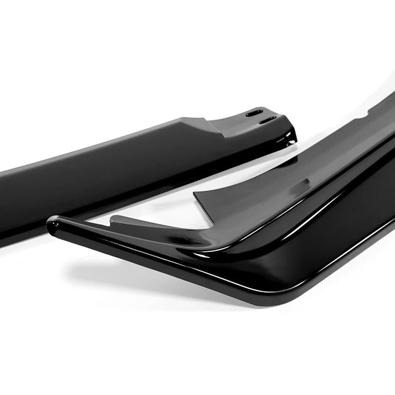 For 2016-2018 Acura ILX Sedan 3-PCS Painted Black Front Bumper Spoiler Splitter Lip - Image 2