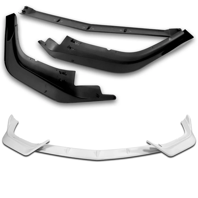 For 2016-2018 Acura ILX Sedan 3-PCS Painted White Front Bumper Spoiler Splitter Lip - Image 4