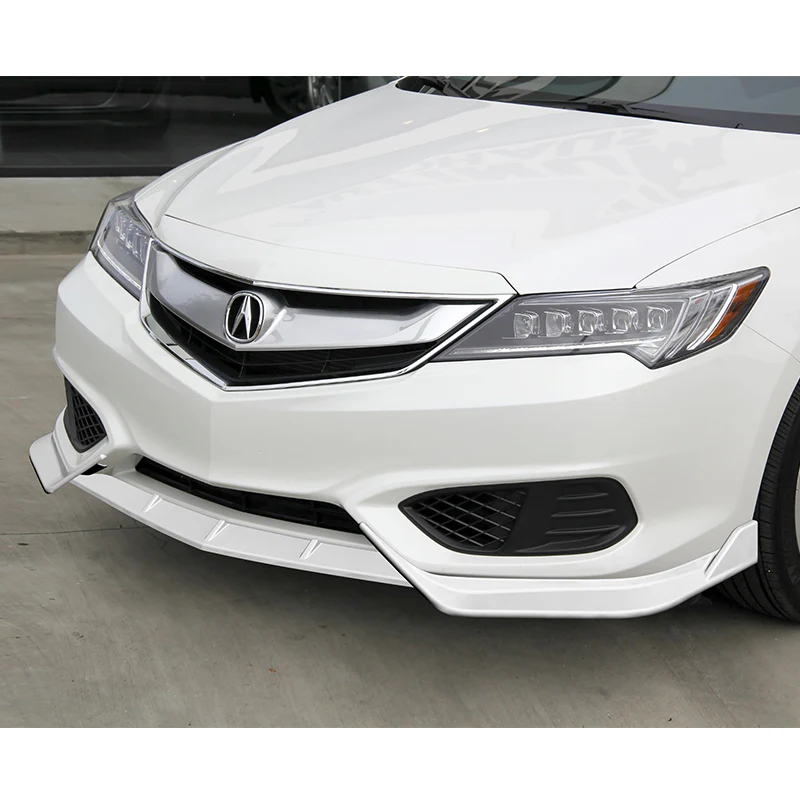 For 2016-2018 Acura ILX Sedan 3-PCS Painted White Front Bumper Spoiler Splitter Lip - Image 5