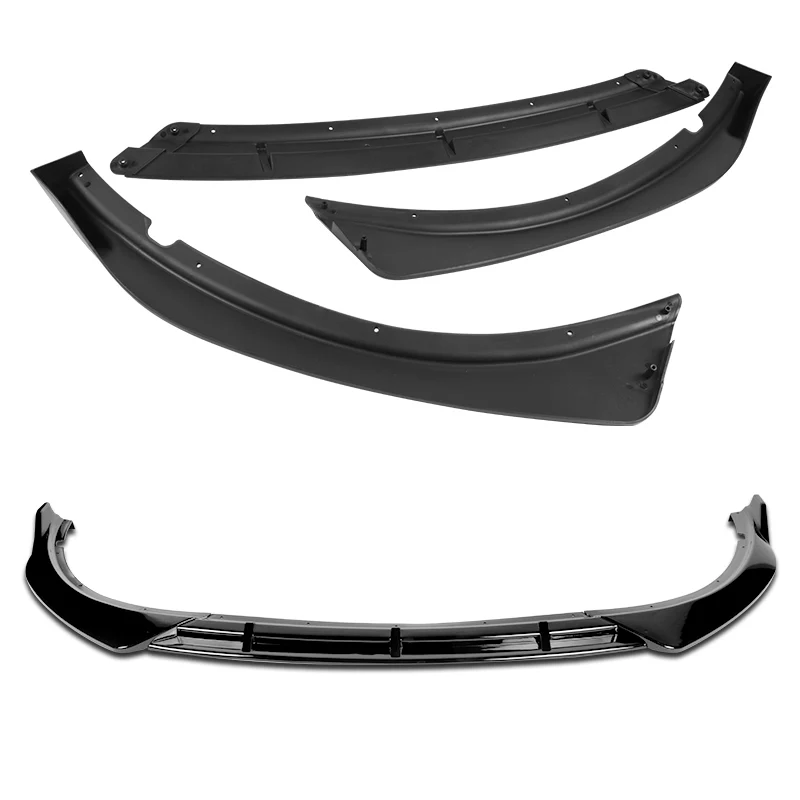For 2016-2018 Kia Optima LX EX STP-Style Painted Black Front Bumper Body Splitter Spoiler Lip 3PCS - Image 3
