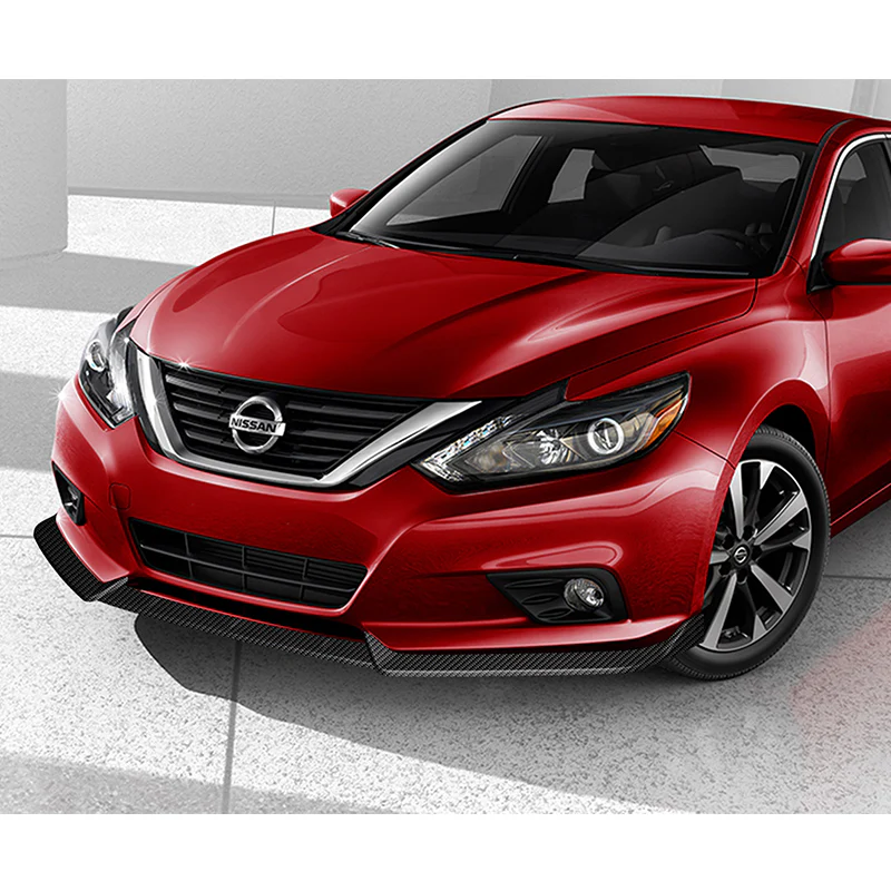 For 2016-2018 Nissan Altima Sedan  3-PCS Carbon Look Front Bumper Splitter Spoiler Lip - Image 5