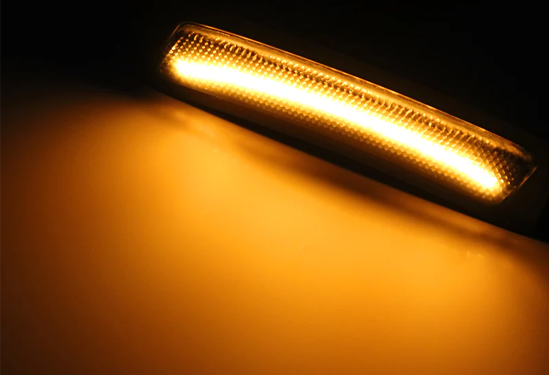 For 2016–2019 3-Series BMW F30 F31 F32 Amber LED Turn Signal Bumper Side Marker Lights -Smoke Lens - Image 4