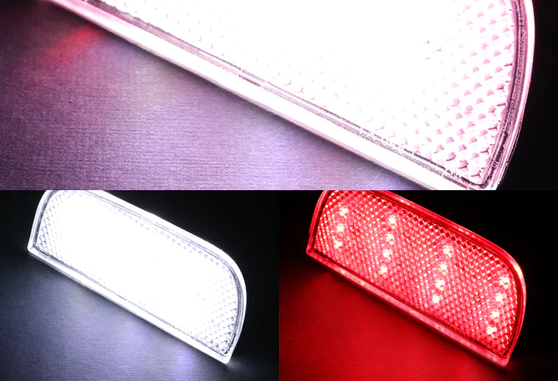 For 2016 – 2019 Honda Civic 10Th 54-LED Rear Bumper Reflector Stop Brake Light Kit -Clear Lens - Image 3
