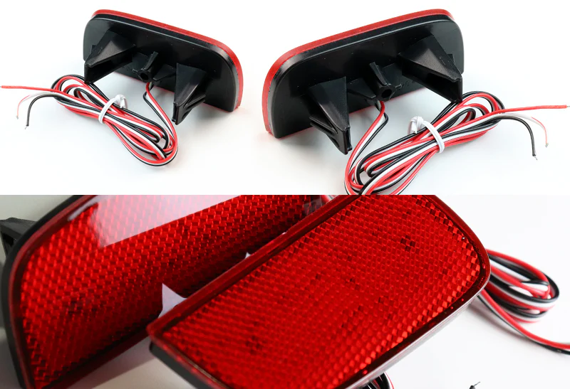 For 2016 – 2019 Honda Civic 10Th 54-LED Rear Bumper Reflector Stop Brake Light Kit -Red Lens - Image 3