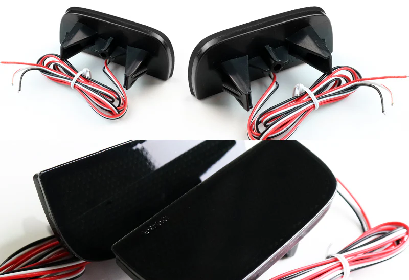 For 2016 – 2019 Honda Civic 10Th 54-LED Rear Bumper Reflector Stop Brake Light Kit -Smoke Lens - Image 2