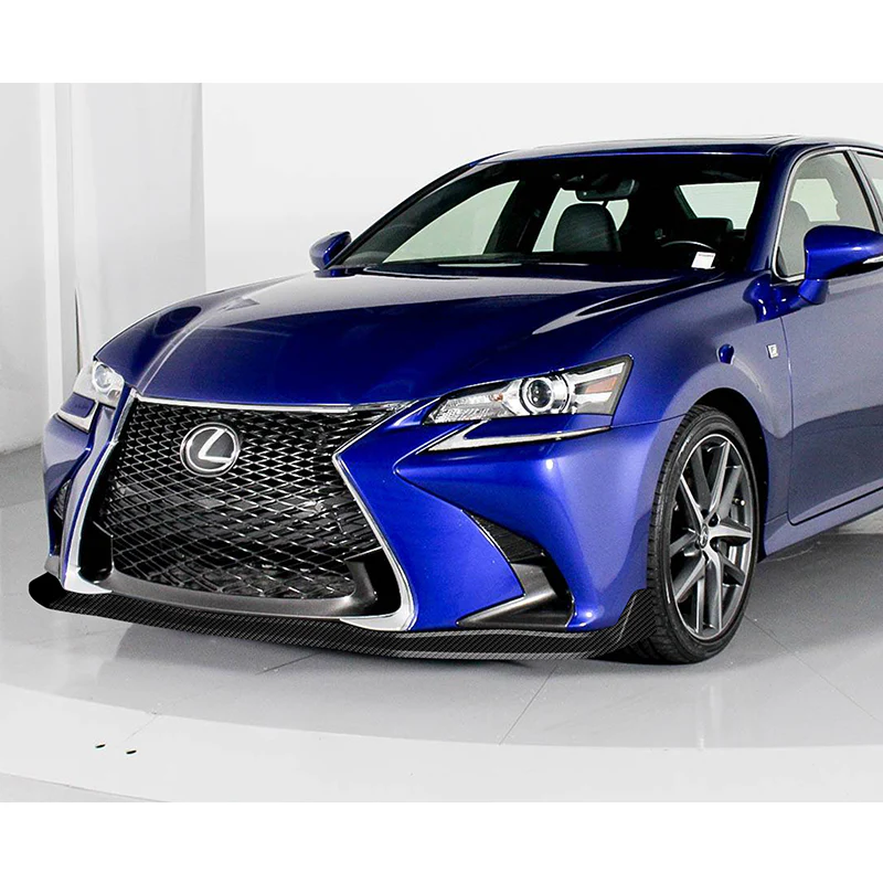 For 2016-2019 Lexus GS-Series Carbon Look V2-Style  3 Pcs Front Bumper Body Spoiler Lip - Image 5
