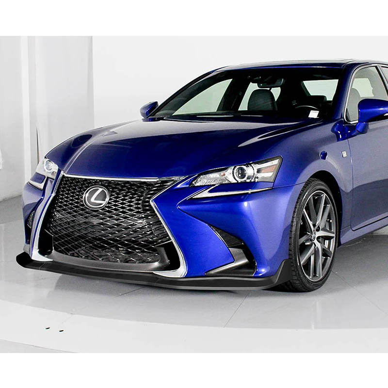 For 2016-2019 Lexus GS-Series Matt Black V2-Style  3 Pcs Front Bumper Body Spoiler Lip - Image 5