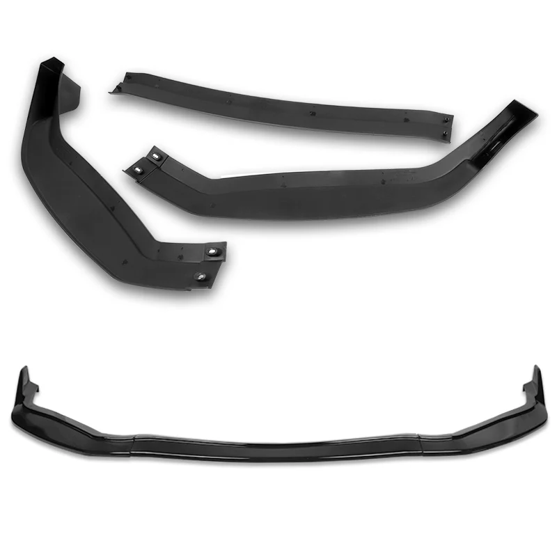 For 2016-2019 Lexus GS-Series Painted Black V2-Style 3Pcs  Front Bumper Spoiler Lip - Image 4