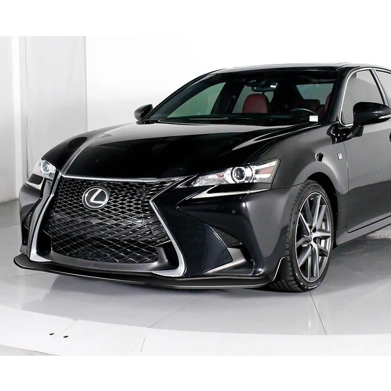 For 2016-2019 Lexus GS-Series Painted Black V2-Style 3Pcs  Front Bumper Spoiler Lip - Image 5
