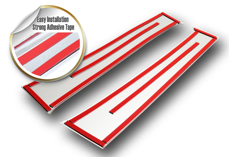 For 2016 - 2019 Toyota Tacoma Mirror Chrome Exterior Stainless Car Window Door Pillar Trim 4-PCS - Image 2