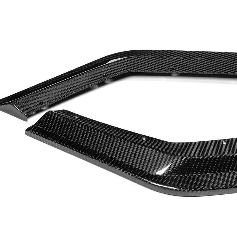 For 2016-2020 BMW M2 F87 RA-Style 3-Pcs Carbon Fiber Front Bumper Spoiler Splitter Lip - Image 3