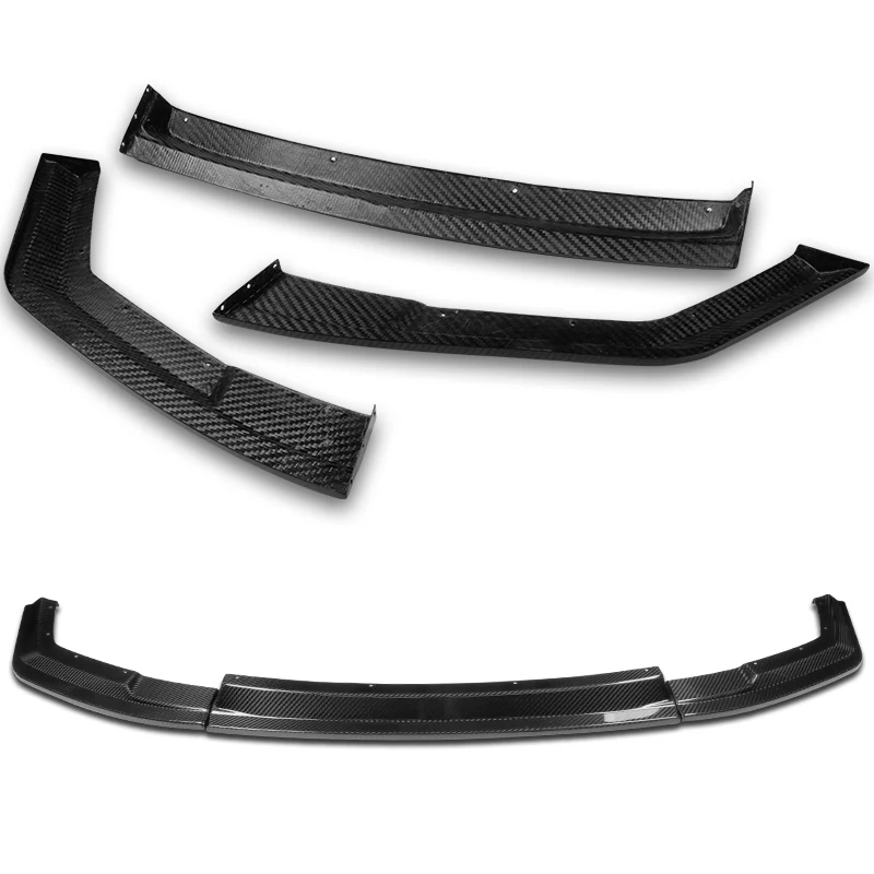 For 2016-2020 BMW M2 F87 RA-Style 3-Pcs Carbon Fiber Front Bumper Spoiler Splitter Lip - Image 4