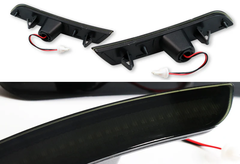 For 2016 – 2020 Chevrolet Chevy Camaro SS LT LED Rear Turn Signal Side Marker Lights -Smoke Lens - Image 2