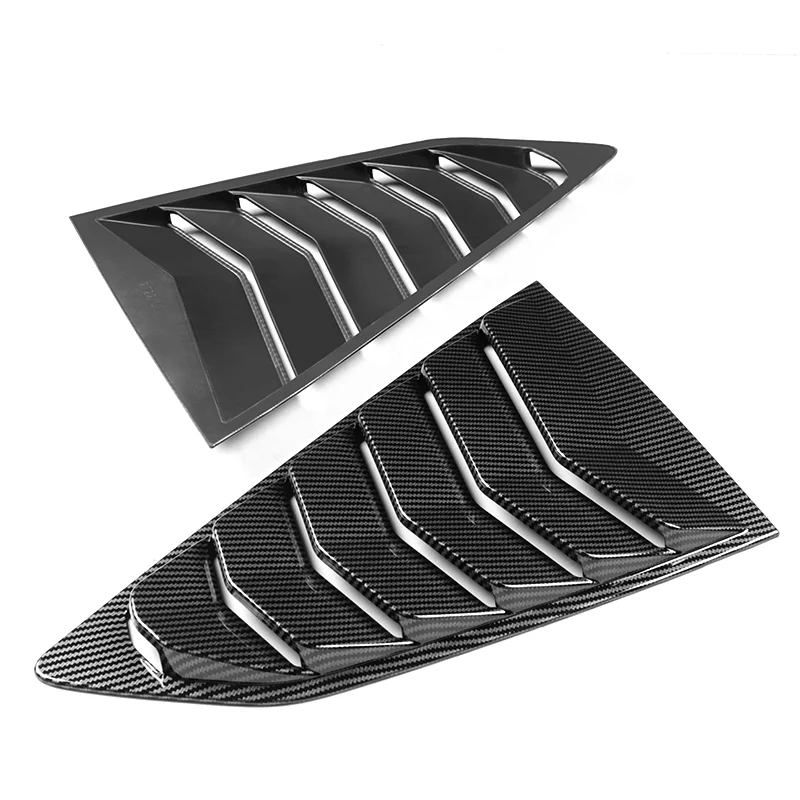 For 2016 - 2021 Chevrolet Camaro ABS Side Window Louvers Scoop Sun Shade Covers Vent -Carbon Fiber Look - Image 3