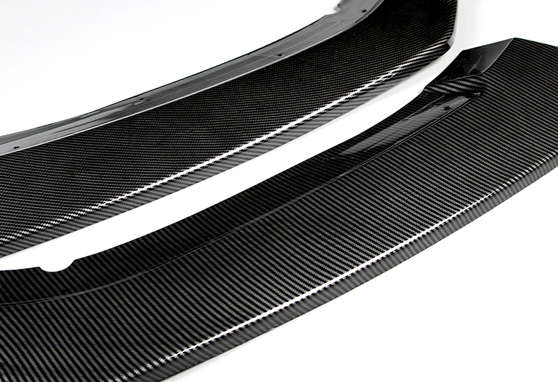 For 2016-2021 Honda Civic 10Th Front Bumper Body Splitter Spoiler Lip 3PCS -Carbon Fiber Look - Image 2
