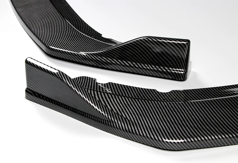 For 2016-2021 Honda Civic 10Th Front Bumper Body Splitter Spoiler Lip 3PCS -Carbon Fiber Look - Image 3