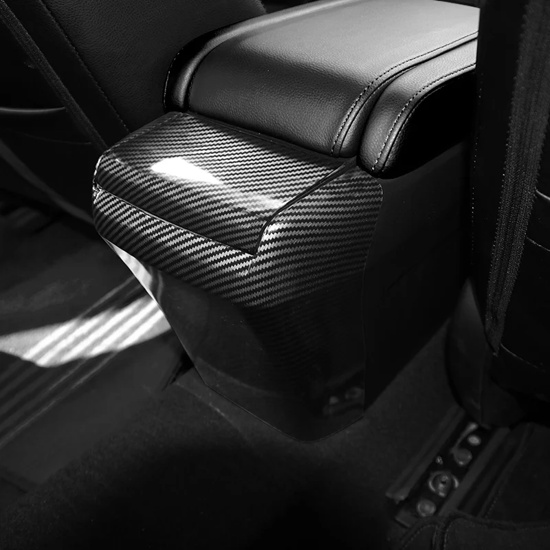 For 2016 – 2021 Honda Civic 10th Gem Center Armrest Anti- Kick Cover Trim -Carbon Fiber Look - Image 5